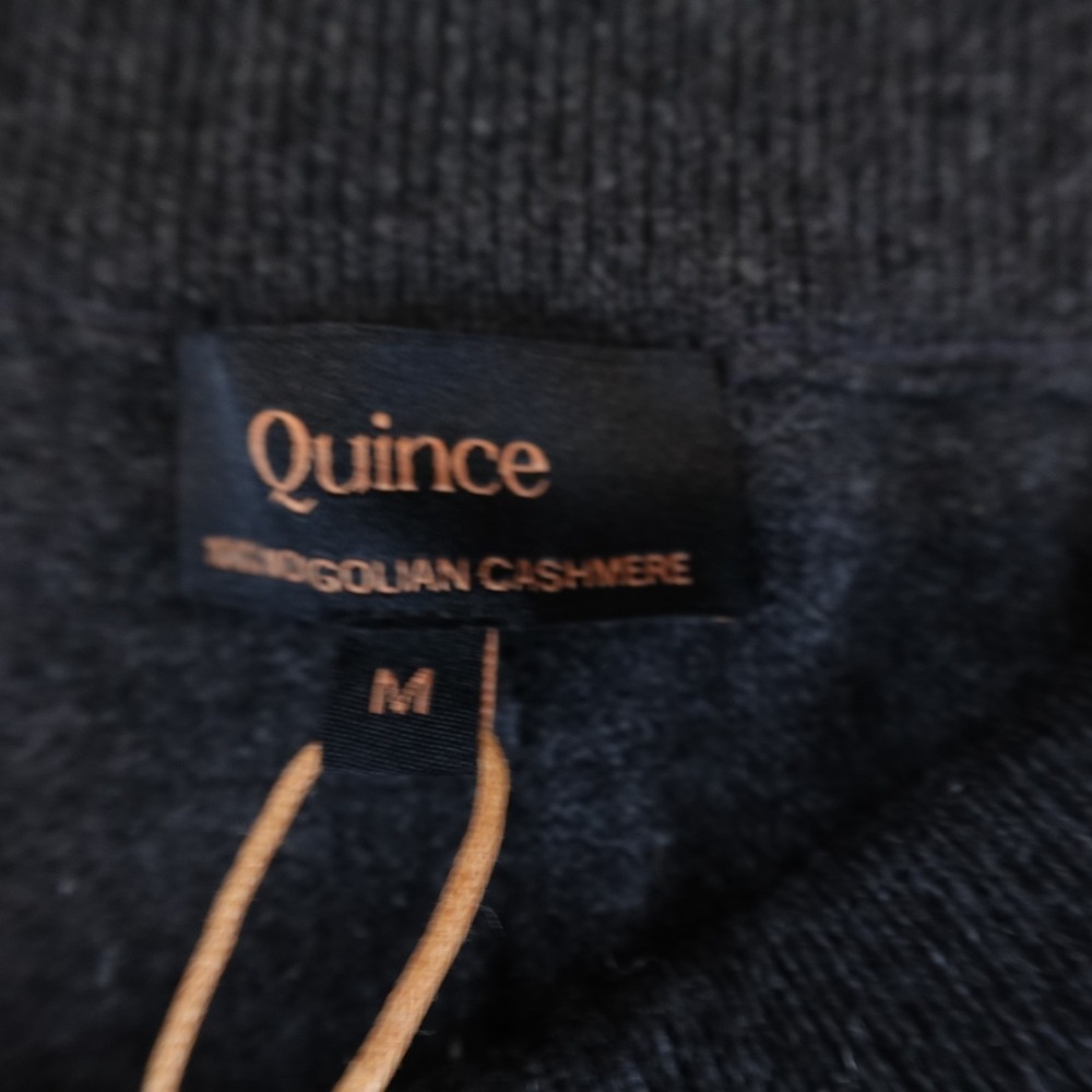 NWT Quince Mongolian Cashmere Pants Women Straight Leg Heather Charcoal Medium - Picture 6 of 10